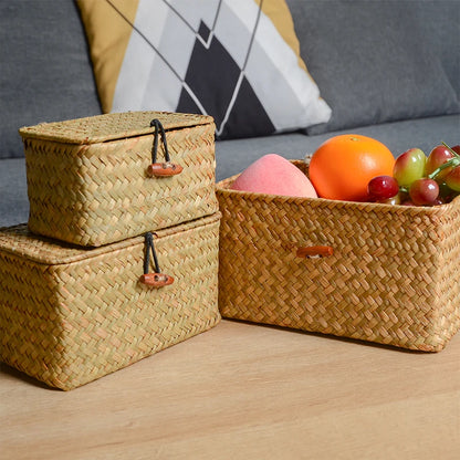 Panier osier Tressia rangementchic rangement écologique pour chambre et bureau