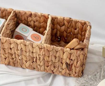 Panier rangement osier Structura rangementchic.com panier compartimenté bohème chic pour accessoires