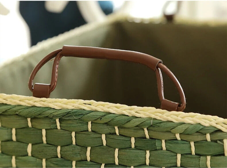 Panier rangement maison Verdea rangementchic.com panier osier vert moderne