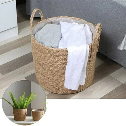 Panier en osier | VerduraBloom™ - Rangement Chic panier en osier avec couvercle, panier osier rangement jardin, corbeille vannerie naturelle, panier wicker pour plantes, solution rangement osier exterieur, panier en osier deco maison, corbeille osier avec couvercle durable, vannerie pour pot fleurs, panier osier polyvalent ecolo, rangement en paille couvercle