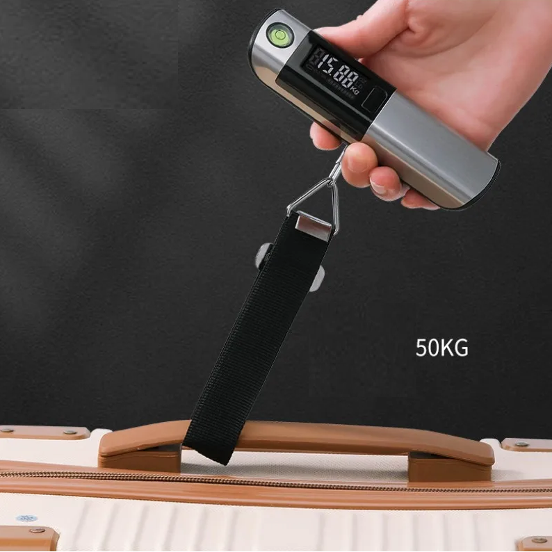 Pese bagage numérique haute précision 50kg en acier inoxydable, balance bagage numérique portable idéale pour valise et voyage, accessoire de la collection Accessoires Sécurité Voyage de la boutique Rangement Chic