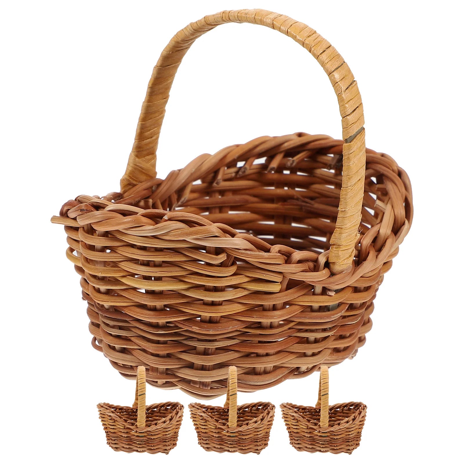 Petit panier osier rangementchic.com panier miniature rustique pour maison bohème