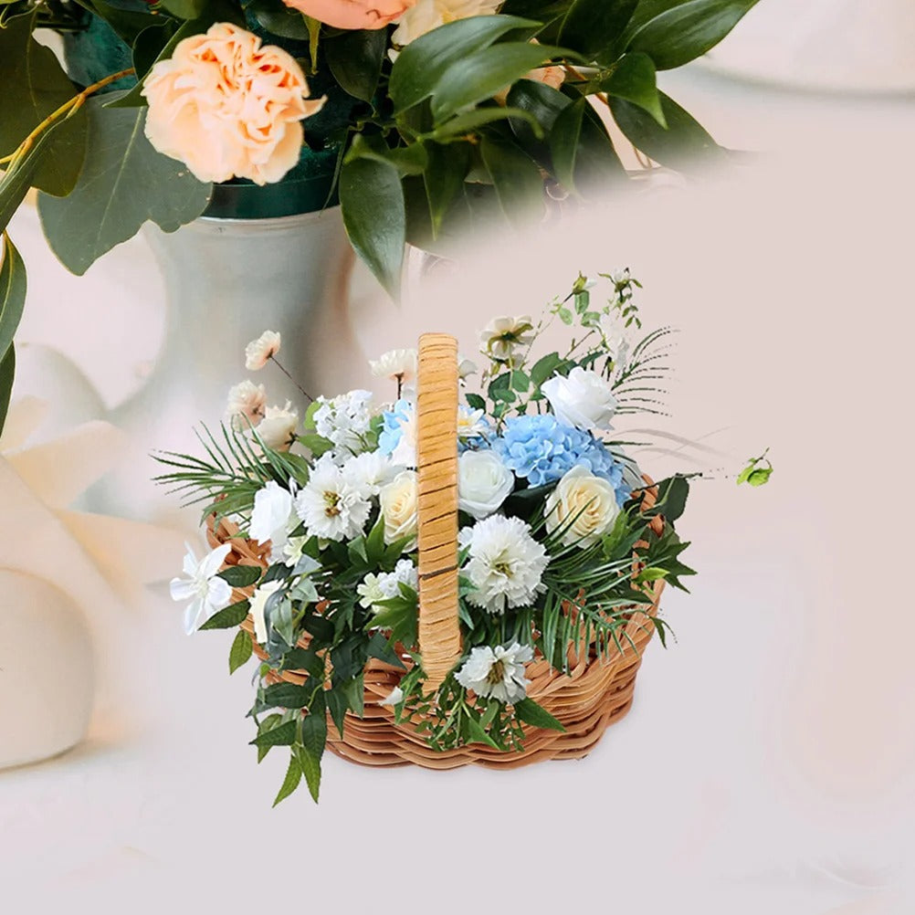 Petit panier osier rangementchic.com mini panier bohème pour mariage et maison