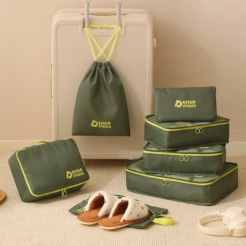 Organisateur de valise étanche TravelMax 7 avec sac organisateur de valise et pochettes de rangement pour vêtements, chaussures et accessoires, set organisateur de valise cabine gain de place pour voyage organisé