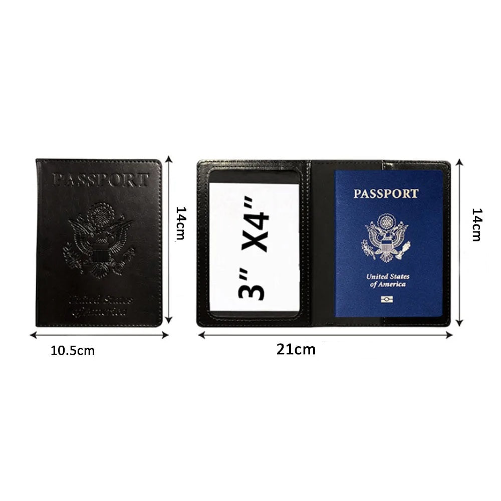 protege passeport en cuir format compact avec dimensions ouvertes pour voyage international