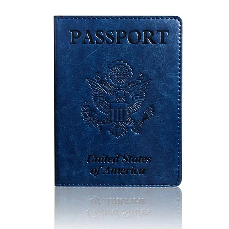 protege passeport en cuir bleu élégant pour protéger passeport en voyage