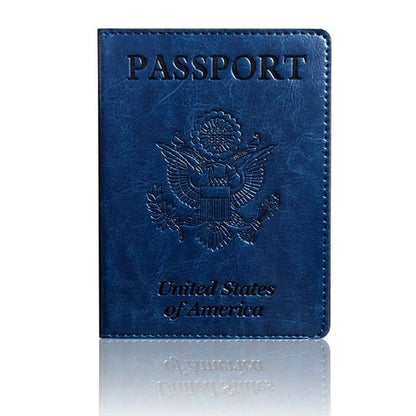 protege passeport en cuir bleu élégant pour protéger passeport en voyage