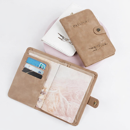 protège passeport avec compartiments pour cartes billets et documents de voyage