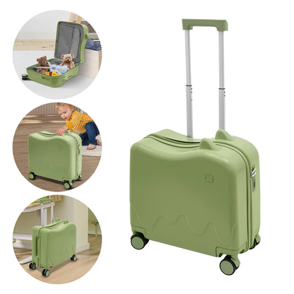 Valise enfant à roulettes cabine 8 pouces grande capacité 37L, conçue pour les enfants de 3 à 6 ans, avec structure robuste en ABS et PVC, roues universelles silencieuses, verrou à code intégré, poignée antidérapante et tige de traction réglable. Valise enfant légère et résistante, compatible avion, dotée de compartiments intérieurs organisés, coins arrondis pour plus de sécurité, supportant jusqu’à 60 kg et permettant à l’enfant de s’asseoir et rouler. Valise enfant design ludique et premium, idéale pour v