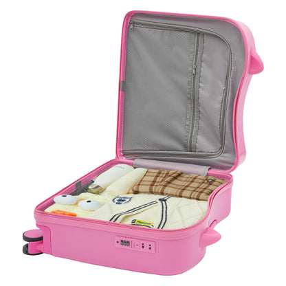 Valise enfant à roulettes cabine 8 pouces grande capacité 37L, conçue pour les enfants de 3 à 6 ans, avec structure robuste en ABS et PVC, roues universelles silencieuses, verrou à code intégré, poignée antidérapante et tige de traction réglable. Valise enfant légère et résistante, compatible avion, dotée de compartiments intérieurs organisés, coins arrondis pour plus de sécurité, supportant jusqu’à 60 kg et permettant à l’enfant de s’asseoir et rouler. Valise enfant design ludique et premium, idéale pour v