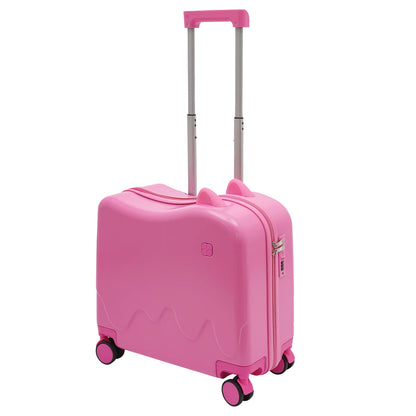 Valise enfant à roulettes cabine 8 pouces grande capacité 37L, conçue pour les enfants de 3 à 6 ans, avec structure robuste en ABS et PVC, roues universelles silencieuses, verrou à code intégré, poignée antidérapante et tige de traction réglable. Valise enfant légère et résistante, compatible avion, dotée de compartiments intérieurs organisés, coins arrondis pour plus de sécurité, supportant jusqu’à 60 kg et permettant à l’enfant de s’asseoir et rouler. Valise enfant design ludique et premium, idéale pour v