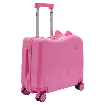 Valise enfant à roulettes cabine 8 pouces grande capacité 37L, conçue pour les enfants de 3 à 6 ans, avec structure robuste en ABS et PVC, roues universelles silencieuses, verrou à code intégré, poignée antidérapante et tige de traction réglable. Valise enfant légère et résistante, compatible avion, dotée de compartiments intérieurs organisés, coins arrondis pour plus de sécurité, supportant jusqu’à 60 kg et permettant à l’enfant de s’asseoir et rouler. Valise enfant design ludique et premium, idéale pour v