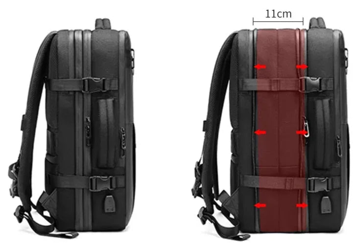 sac a dos voyage, sac à dos compression sous vide, sac de voyage compact, organisateur valise, sac cabine avion, sac rangement optimisé