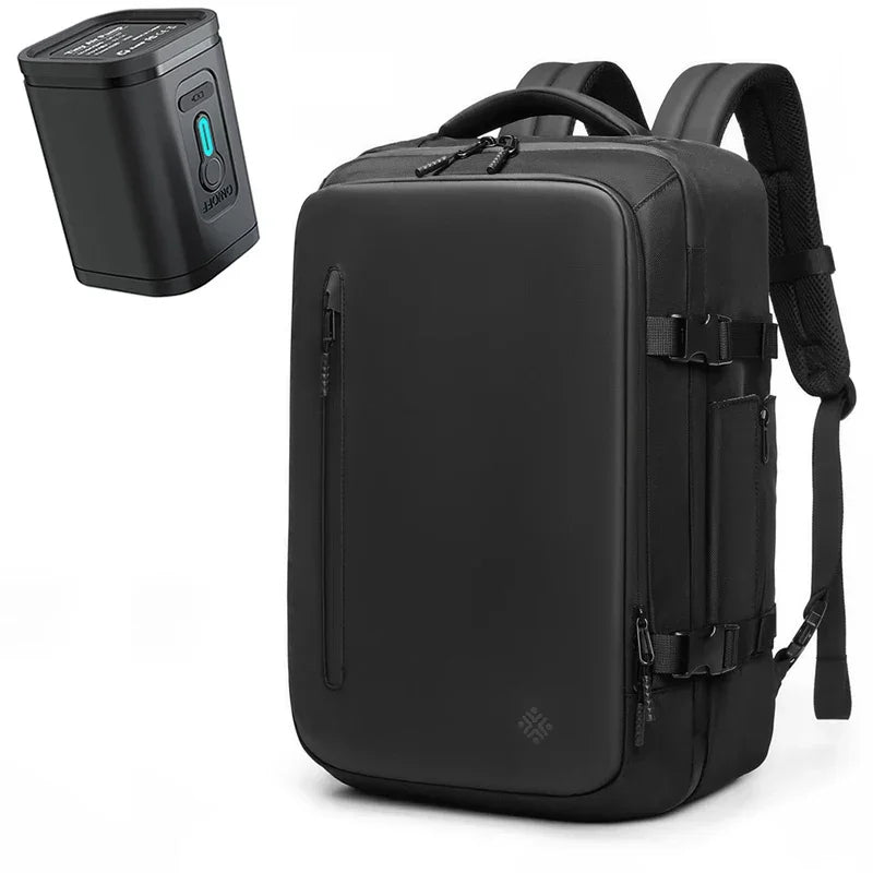 Sac a dos voyage compression sous vide Airbag Business™ : compact, étanche, USB, grande capacité extensible et organisation optimale.
