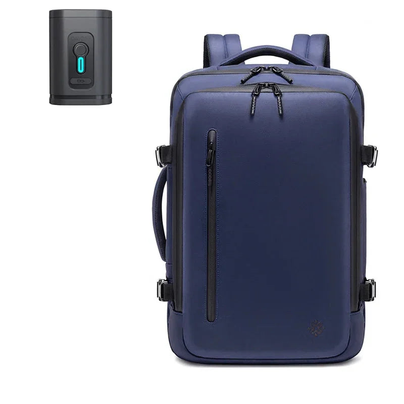 Sac a dos voyage compression sous vide Airbag Business™ : compact, étanche, USB, grande capacité extensible et organisation optimale.