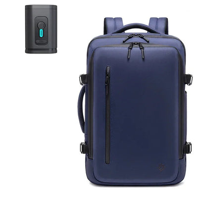 Sac a dos voyage compression sous vide Airbag Business™ : compact, étanche, USB, grande capacité extensible et organisation optimale.