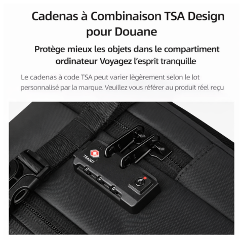 sac a dos cabine compression sous vide , dispositif de compression intgrée en un clic , sécurité TSA