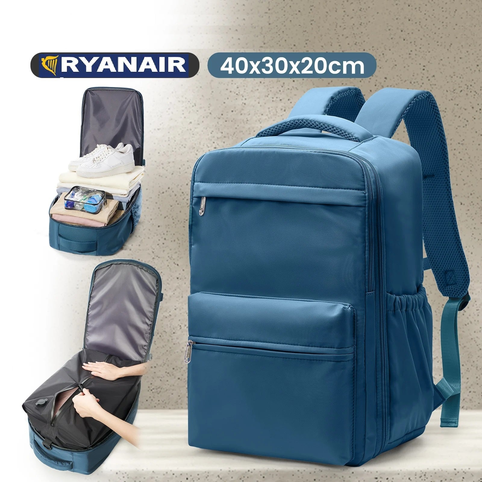 Sac a dos cabine compression sous vide 