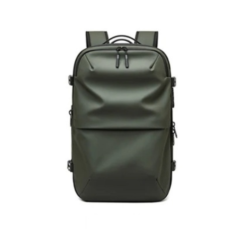 sac a dos cabine compression sous vide , dispositif de compression intgrée en un clic , variante vert