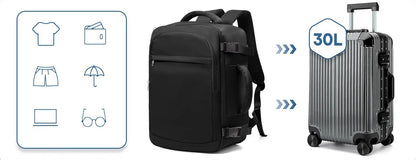 Sac a dos voyage cabine 40x20x25 EasyTrip compatible Ryanair, bagage a main sous siege avec compartiment ordinateur et rangement optimise