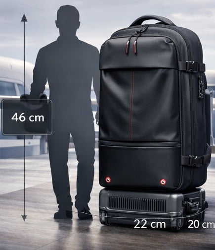 sac à dos compression sous vide dimensions 46x22x20 cm pour valise cabine voyage