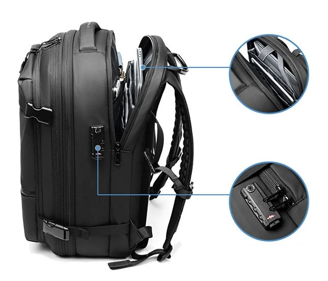 Sac a dos compression sous vide AirVault rangementchic ideal pour voyage cabine avion