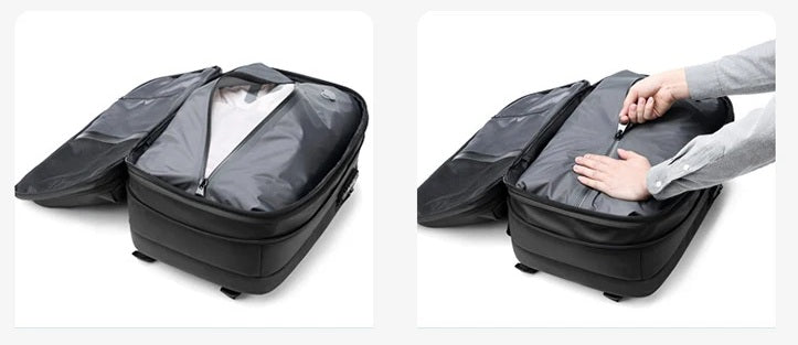 Sac a dos compression sous vide AirVault rangementchic ideal pour voyage cabine avion