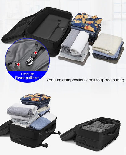 sac à dos compression sous vide grande capacité pour voyage, optimisation rangement vêtements