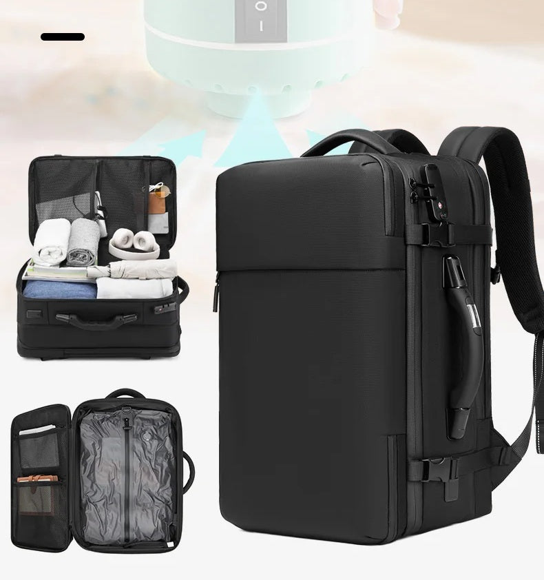 sac à dos compression sous vide grande capacité pour voyage, rangement organisé, valise cabine