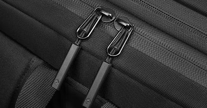 détails fermeture éclair sac à dos compression sous vide, bagage cabine organisation