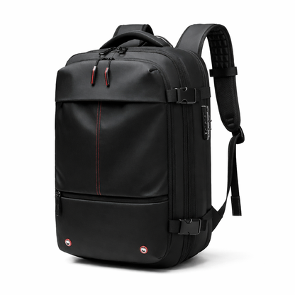 sac à dos compression sous vide noir FlexPump, rangement cabine voyage optimisé