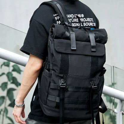 sac a dos roll top homme avec compartiment ordinateur 17.3 pouces resistant a l eau