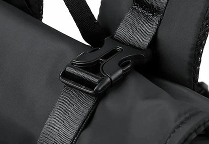 sac a dos roll top urbain avec poches zippees et velcro pour voyage et commute