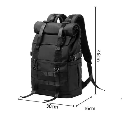 sac a dos roll top grande capacite 40 litres avec poches laterales bouteille