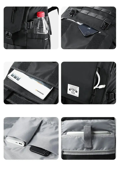 sac a dos roll top homme avec compartiment ordinateur 17.3 pouces resistant a l eau