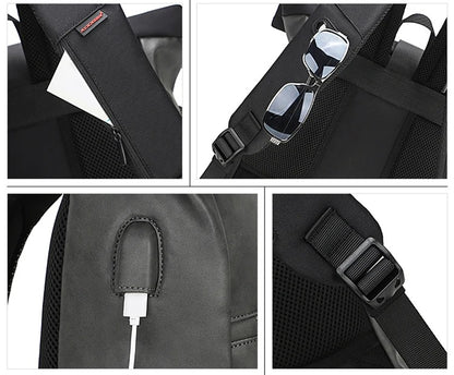 sac a dos roll top design urbain mode loisirs capacité 20-35 litres avec port USB intégré