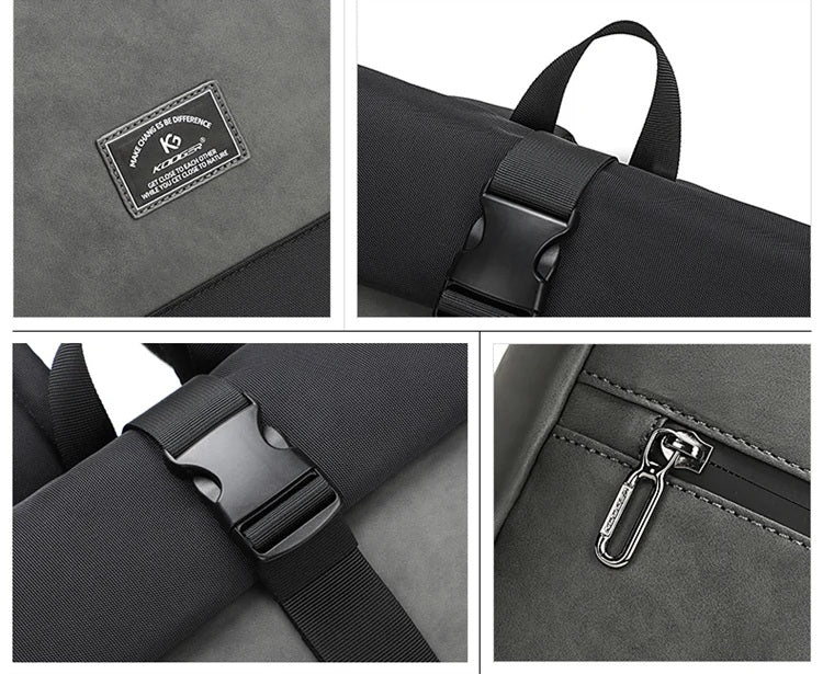 sac a dos roll top gris bleu jaune pour hommes femmes résistant à l’eau et durable