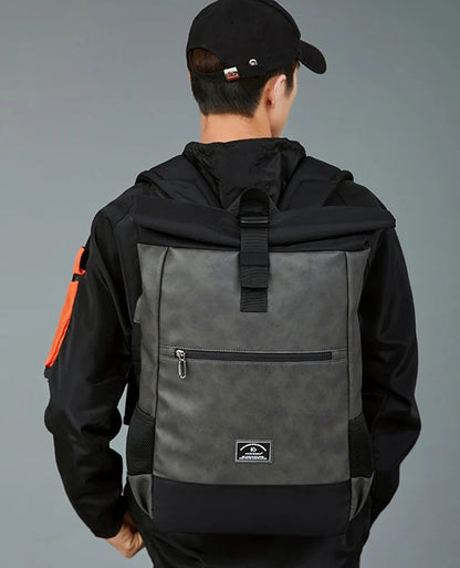 sac a dos roll top design urbain mode loisirs capacité 20-35 litres avec port USB intégré