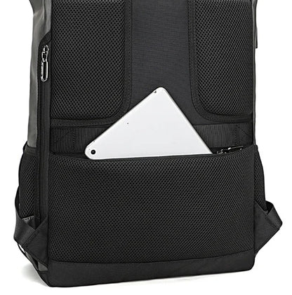 sac a dos roll top gris bleu jaune pour hommes femmes résistant à l’eau et durable