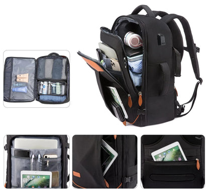 Sac valise cabine extensible homme 40L imperméable avec cubes de rangement inclus espace rangement interieur genereux