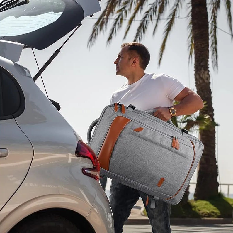 Sac valise cabine extensible homme 40L imperméable avec cubes de rangement inclus pratique voiture