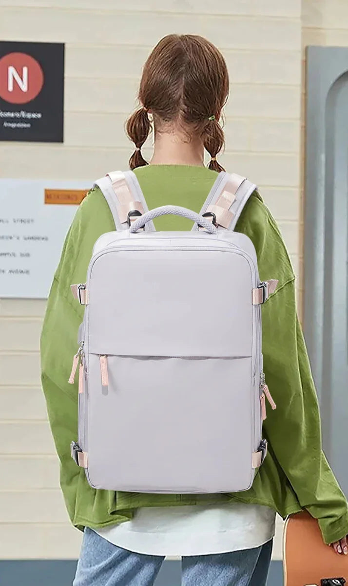 Sac a dos voyage AirCompresX™ cabine Wizzair 40x30x20, compression sous vide, multifonction et ergonomique. Voyagez léger et organisé !