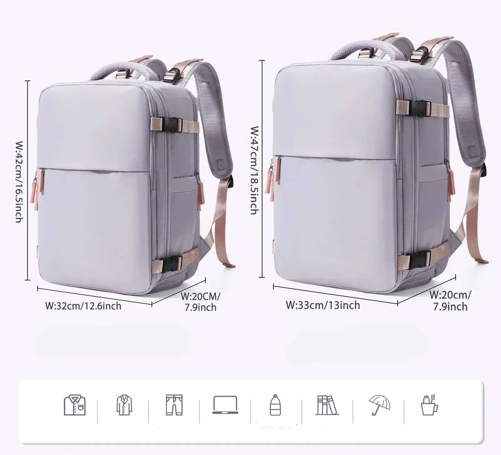 Sac a dos voyage AirCompresX™ cabine Wizzair 40x30x20, compression sous vide, multifonction et ergonomique. Voyagez léger et organisé !