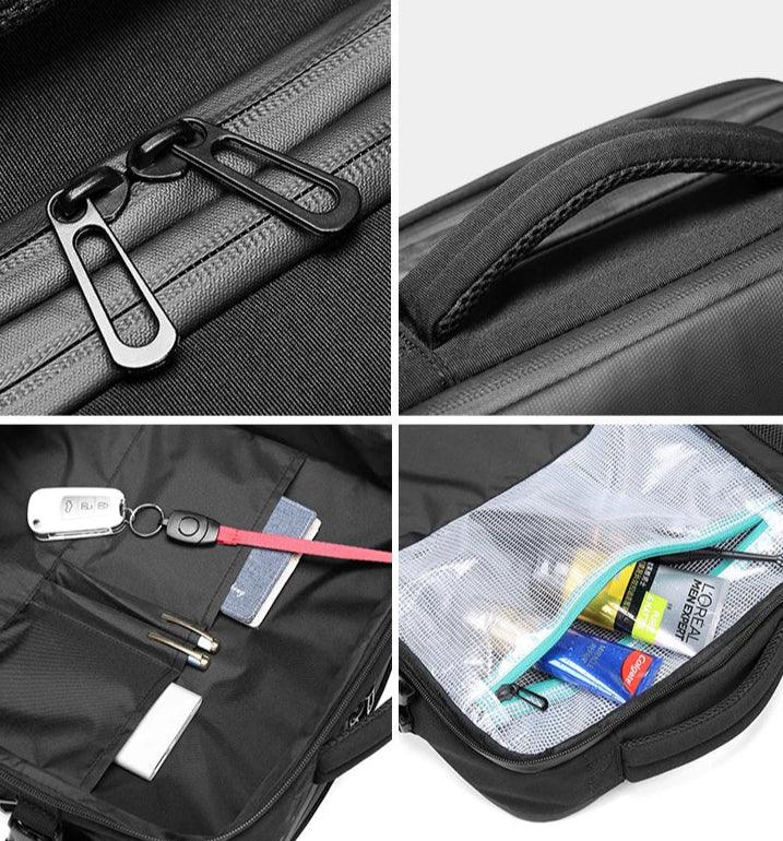 sac a dos voyage, sac à dos compression sous vide, sac de voyage compact, organisateur valise, sac cabine avion, sac rangement optimisé