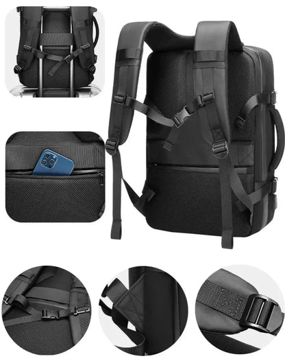 sac a dos voyage, sac à dos compression sous vide, sac de voyage compact, organisateur valise, sac cabine avion, sac rangement optimisé