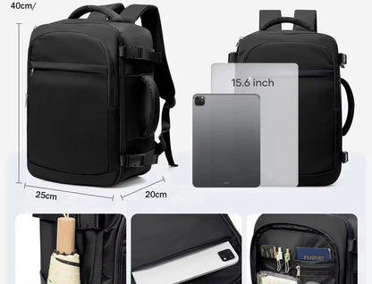 Sac a dos voyage cabine 40x20x25 EasyTrip compatible Ryanair, bagage a main sous siege avec compartiment ordinateur et rangement optimise