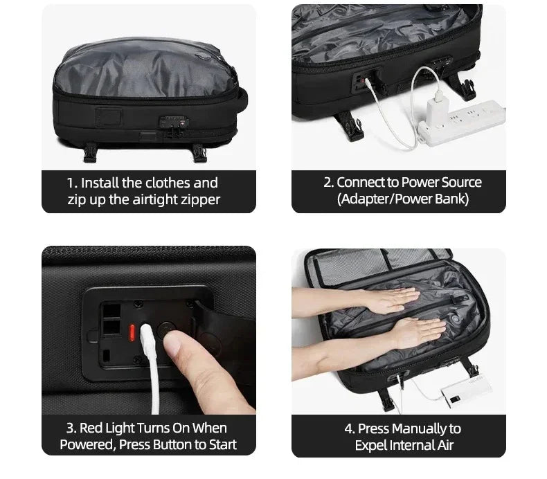 Sac à dos voyage Sac à dos compression sous vide&nbsp;Sac cabine compressible&nbsp;Sac à dos imperméable&nbsp;Sac à dos pour ordinateur portable&nbsp;Sac à dos antivol&nbsp;Sac à dos avec balance électronique Sac a dos voyage, sac à dos de voyage compression sous vide, sac à dos compressible pour avion, sac de voyage modulable et pratique, solution rangement valise, organisateur voyage compact&nbsp; sac de voyage léger et compressible, sac à dos pratique pour avion, sac à dos pour organiser vêtements sous v