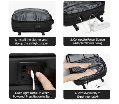 Sac à dos voyage Sac à dos compression sous vide&nbsp;Sac cabine compressible&nbsp;Sac à dos imperméable&nbsp;Sac à dos pour ordinateur portable&nbsp;Sac à dos antivol&nbsp;Sac à dos avec balance électronique Sac a dos voyage, sac à dos de voyage compression sous vide, sac à dos compressible pour avion, sac de voyage modulable et pratique, solution rangement valise, organisateur voyage compact&nbsp; sac de voyage léger et compressible, sac à dos pratique pour avion, sac à dos pour organiser vêtements sous v