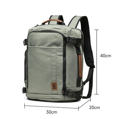 Sac à dos de voyage cabine Lee® 24L unisexe imperméable avec compartiment chaussures et poche humide, compatible ordinateur 16 pouces pour courts séjours et déplacements.