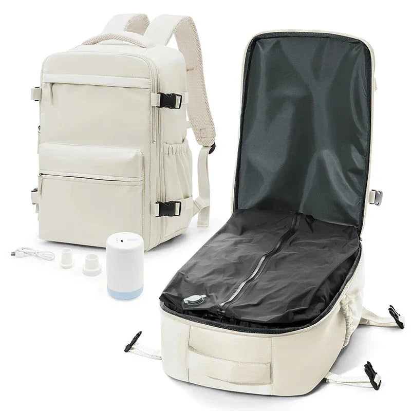 sac à dos voyage, sac à dos compression sous vide, bagage cabine low-cost, solution rangement valise, organisateur voyage compact, sac voyage ordinateur, sac à dos cabine homme femme, sac léger pour avion, gain de place sac voyage, sac à dos polyvalent voyage